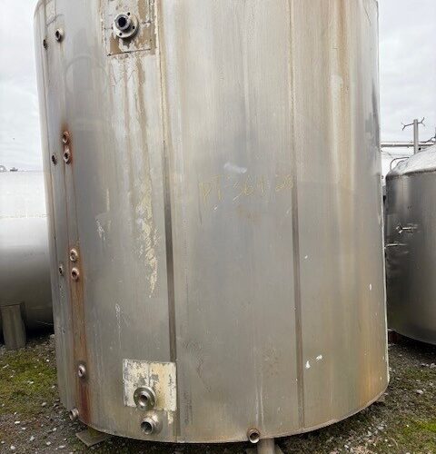3,600 Walker Vertical S/S Jacketed Tank