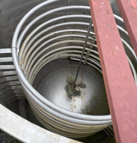 3,600 Walker Vertical S/S Jacketed Tank