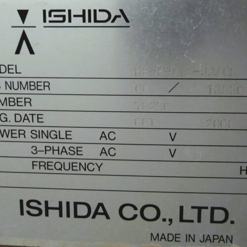 Ishida Model DACSHN012SBCRI Stainless Steel Checkweigher