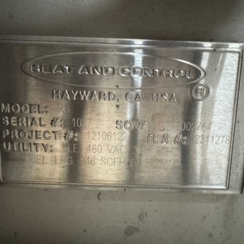 Heat and Control Model RB362 Stainless Steel Two Sided Rotary Brander with S/S Hood