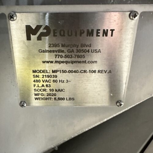 MP DuoMax Model MP150-0040-CR-106 REV.A, Stainless Steel Breader