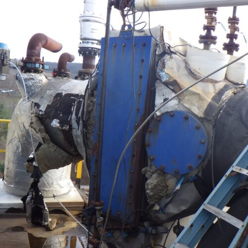 Complete NaCl / Sodium Chloride Crystallization System, 117 GPM MVR Evaporation, 27 F BPE with Vessels, Heat Exchangers, Pumps, Etc.