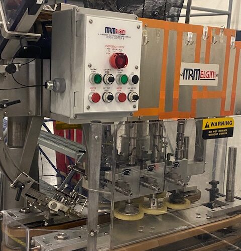 MRM Elgin Model Versacapper III (6) Quill Inline Spindle Capper with Cap Sorter