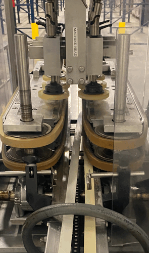 MRM Elgin Model Versacapper III (6) Quill Inline Spindle Capper with Cap Sorter