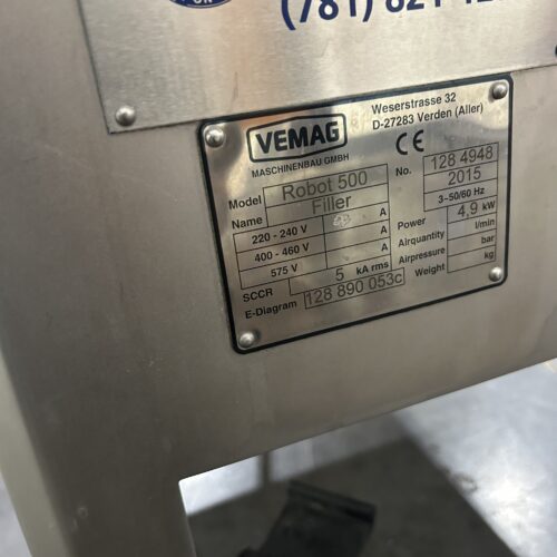 Vemag Robot 500 S/S Vacuum Stuffer