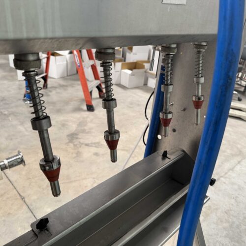 Mori Model Rigma CT/H 980 4-Spout Tabletop Stainless Steel Gravity Filler