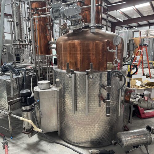 Arnold Holstein Model SH1200 705 Liter Cylindrical Neck Copper Waterbath Pot Still