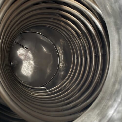 Letina Model IZO2000HVIZ 2,000 Liter Stainless Steel Vertical Cooling Jacketed Tank