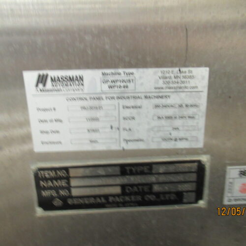 Massman Model GPWP10UST Stainless Steel Rotary Bag Filler Sealer for Preformed Bags