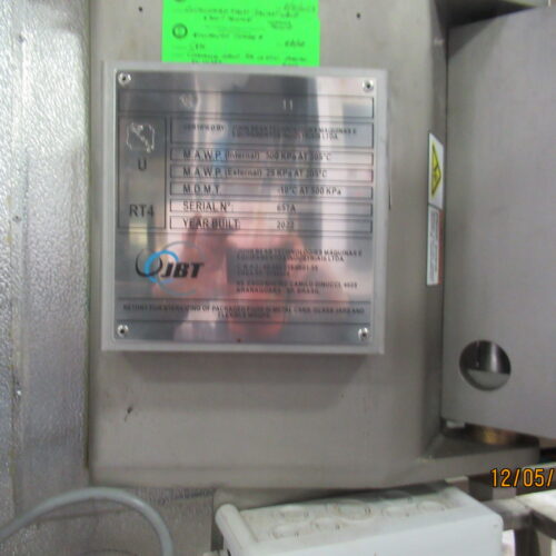 JBT Food Tech Model 657A 274 in Stainless Steel Horizontal Basket Autoclave