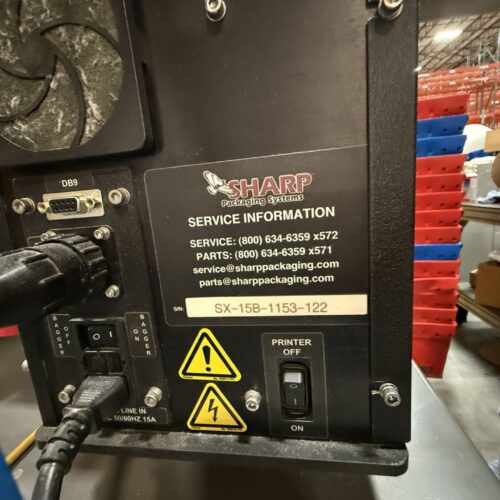 Sharp SX Color Touchscreen Control Panel; Touch Screen Commands; 6 in. Printhead; Auto-Rol™ Bag Tension System