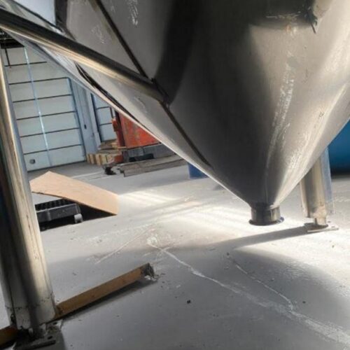 130 Gallon Shivhem Enterprises Vertical Stainless Steel Single Wall Tank