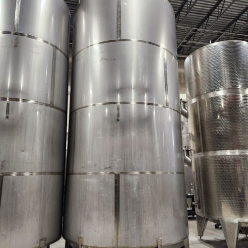240bbl (7,400 Gallon) Santa Rosa Stainless Steel Stainless Steel Beverage Tank  Top Mounted Overflow