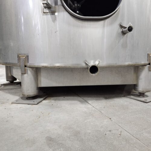240bbl (7,400 Gallon) Santa Rosa Stainless Steel Stainless Steel Beverage Tank  Top Mounted Overflow