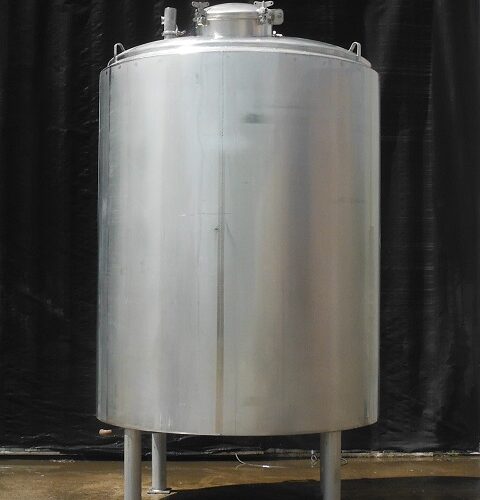 1,500 Gallon Metalcraft Model 1090600 304 Stainless Steel Vertical Jacketed Processing Tank