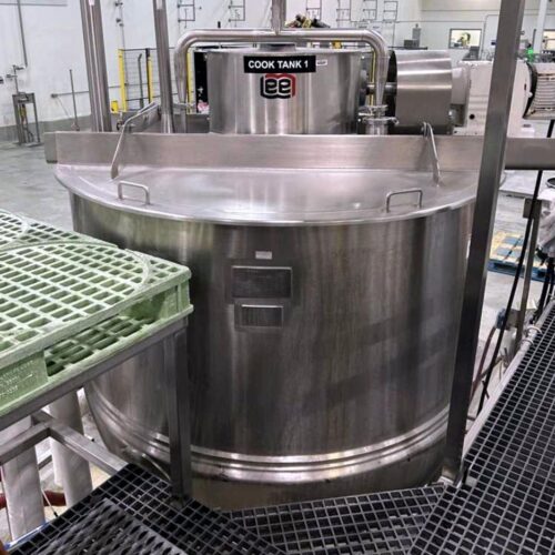 800 Gallon Lee Industries Model 800D9MS Jacketed Stainless Steel Double Motion Agitated Kettle