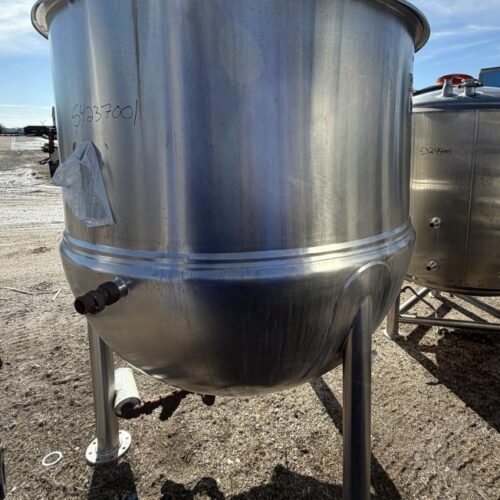 800 Gallon Lee Industries Model 800D9MS Jacketed Stainless Steel Double Motion Agitated Kettle