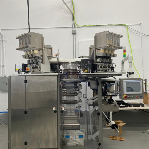 Wrapade Model V612 12 Inch Wide, 6 Station, Vertical Pouch Packaging Machine