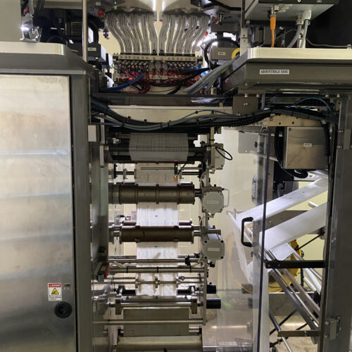 Wrapade Model V612 12 Inch Wide, 6 Station, Vertical Pouch Packaging Machine