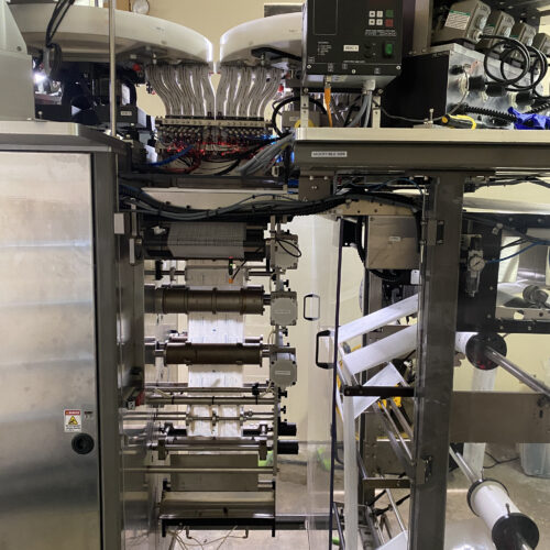 Wrapade Model V612 12 Inch Wide, 6 Station, Vertical Pouch Packaging Machine