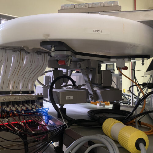 Wrapade Model V612 12 Inch Wide, 6 Station, Vertical Pouch Packaging Machine