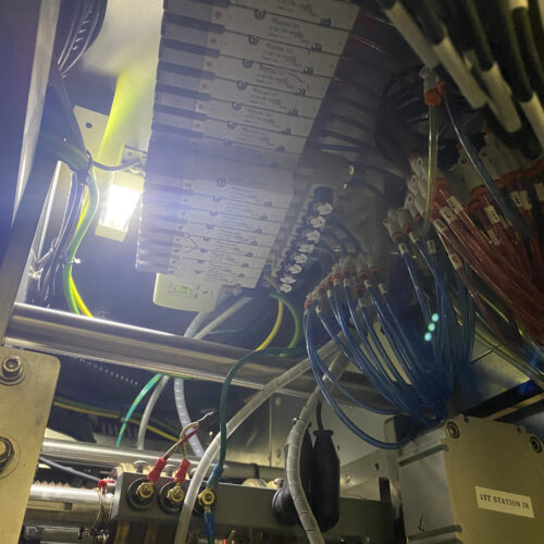 Wrapade Model V612 12 Inch Wide, 6 Station, Vertical Pouch Packaging Machine