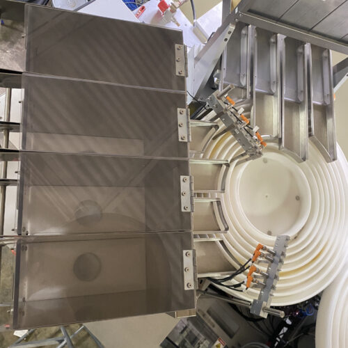 Wrapade Model V612 12 Inch Wide, 6 Station, Vertical Pouch Packaging Machine