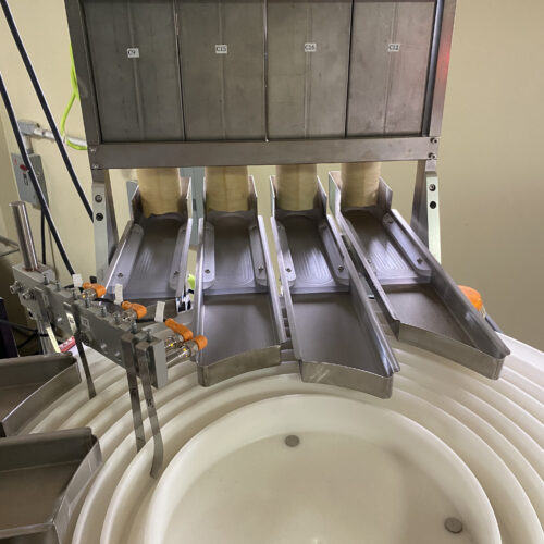 Wrapade Model V612 12 Inch Wide, 6 Station, Vertical Pouch Packaging Machine