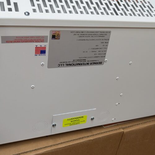 UNUSED Berner International Model EZX1072ABRDYN (series CLC08) 6-Foot-Long Low Profile Air Curtain