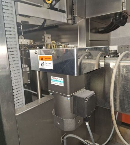 SleeveSeal Model SSL100 Stainless Steel High-Performance Vertical Sleeve Labeler