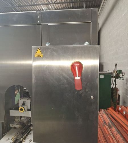 SleeveSeal Model SSL100 Stainless Steel High-Performance Vertical Sleeve Labeler