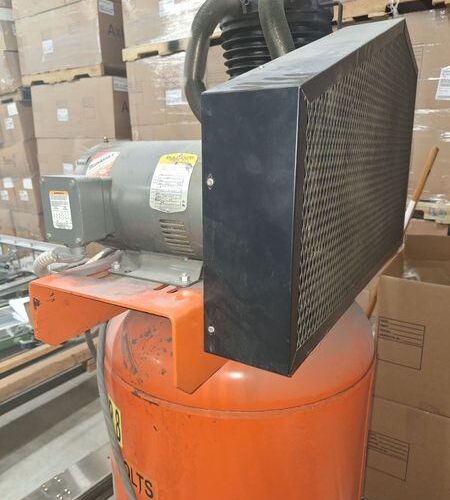 DV Systems Model LA9429 DevAir Air Compressor Mounted on Vertical Tank