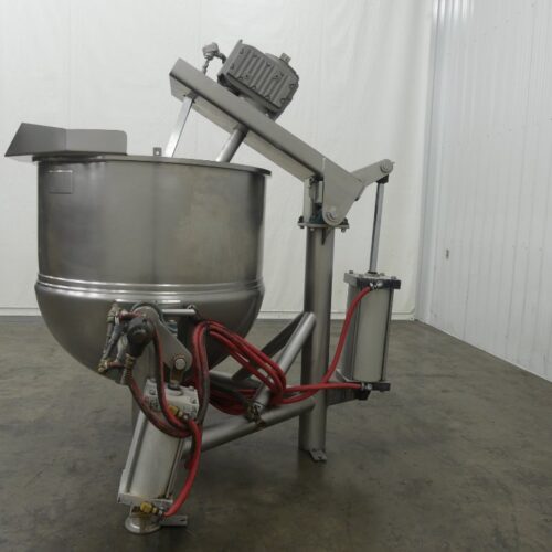 150 Gallon Lee Model DNINA25SP Stainless Steel Jacketed Agitated Kettle.