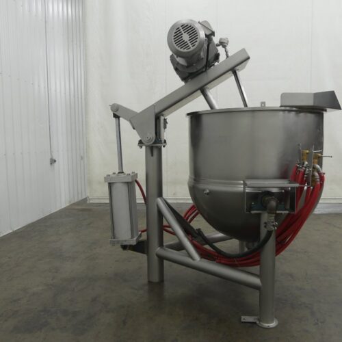 150 Gallon Lee Model DNINA25SP Stainless Steel Jacketed Agitated Kettle.