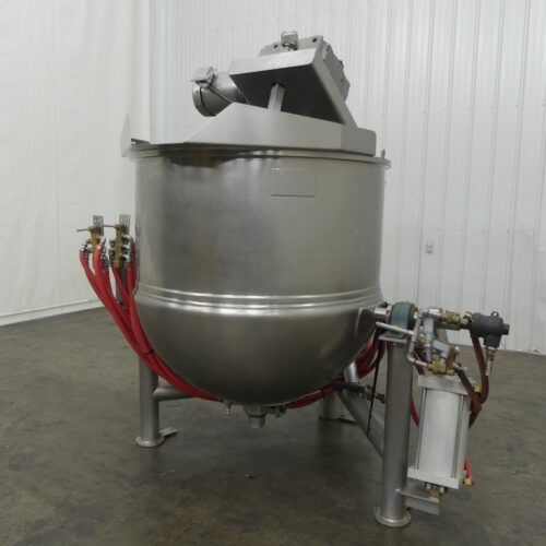 150 Gallon Lee Model DNINA25SP Stainless Steel Jacketed Agitated Kettle.