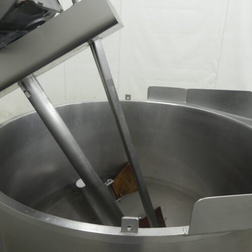 150 Gallon Lee Model DNINA25SP Stainless Steel Jacketed Agitated Kettle.