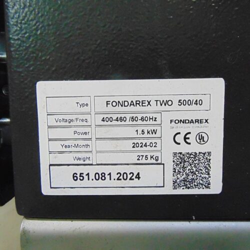 Fondarex Two 500/40 Die Casting Vacuum System