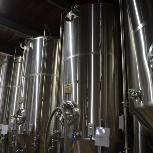 Marks 40 BBL Stainless Steel Vertical Jacketed Cone Bottom Fermentation Tank