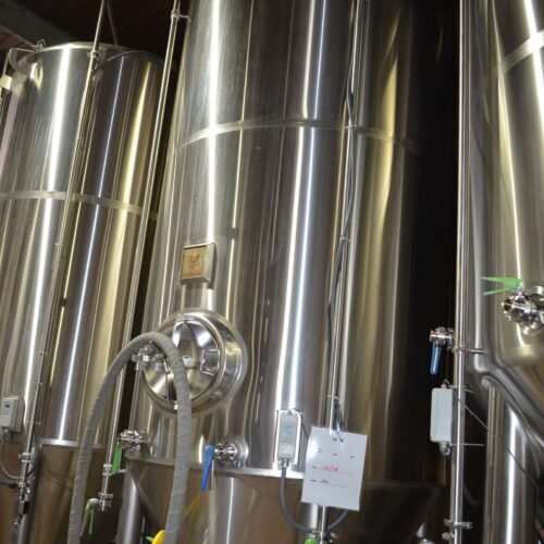 Marks 40 BBL Stainless Steel Vertical Jacketed Cone Bottom Fermentation Tank