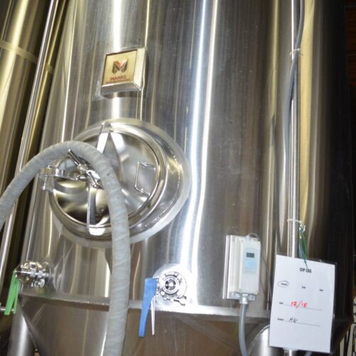 Marks 40 BBL Stainless Steel Vertical Jacketed Cone Bottom Fermentation Tank
