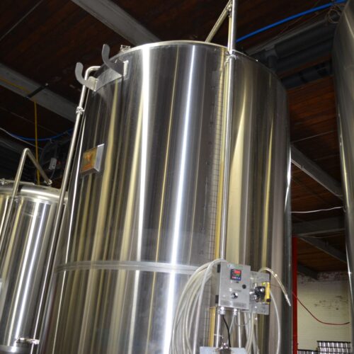 Marks 40 BBL Stainless Steel Vertical Jacketed Brite Tank