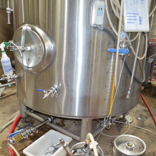 Marks 40 BBL Stainless Steel Vertical Jacketed Brite Tank