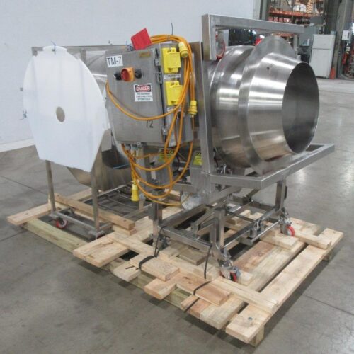 30 in Diameter x 44 in Long Stainless Steel Adjustable Pitch Seasoning Drum