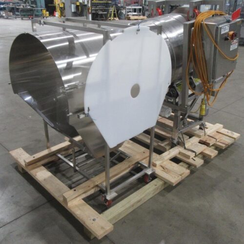 30 in Diameter x 44 in Long Stainless Steel Adjustable Pitch Seasoning Drum