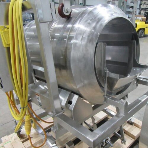 30 in Diameter x 44 in Long Stainless Steel Adjustable Pitch Seasoning Drum