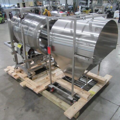30 in Diameter x 44 in Long Stainless Steel Adjustable Pitch Seasoning Drum