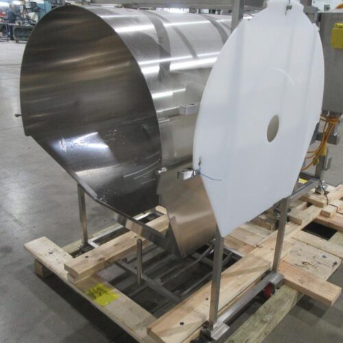 30 in Diameter x 44 in Long Stainless Steel Adjustable Pitch Seasoning Drum
