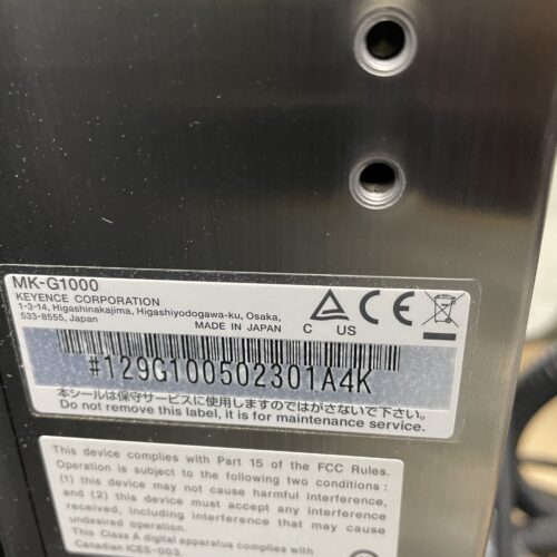 Keyence Model MKG1000 Inkjet Printer