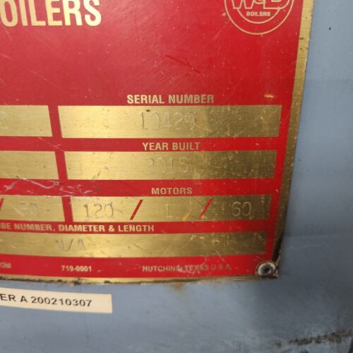 Williams & Davis 2050V-150S-02 Boiler System Tubeless