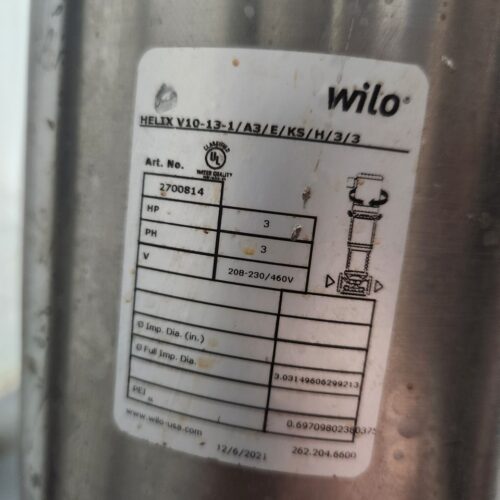 Williams & Davis 2050V-150S-02 Boiler System Tubeless